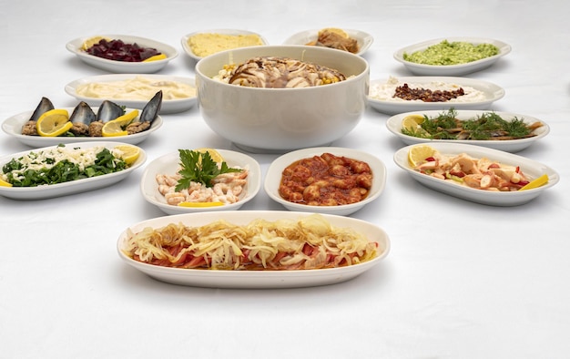 Zestaw gotowych potraw